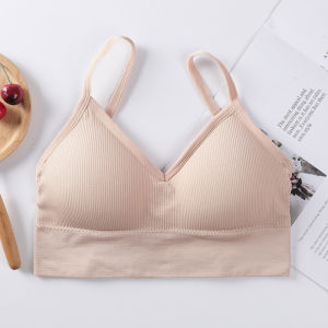 Plus Size Women Sport Bras Solid Color Wireless Bra Push Up Bralette Tube Top Female Lingerie Nightwear