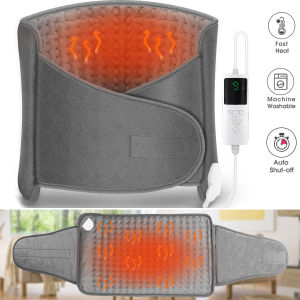 Electric Heating Pad Waist Belt Heated Therapy Blanket Back Pain Relief 9 Heat Level Timer Legs Abdomen Hands Body Warmer Machine Washable