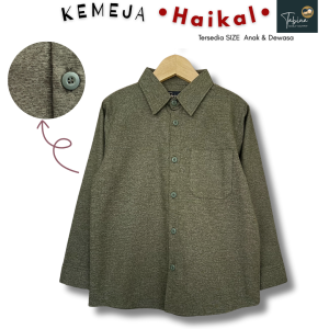 TABINA Atasan Kemeja Lengan Panjang Anak Laki Laki dan Remaja seri Haikal usia 2 sampai 14 tahun