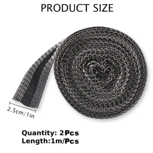 Set 2 Pcs Pita Perekat Celana Jeans Self-Adhesive Warna Hitam 1m Hemat Ruang