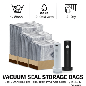 6Pcs Vacuum Storage Bag with USB Electric Pump Travel Vacuum Compression Sealer Bag Space Saving Resealable
