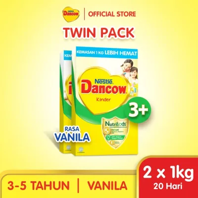 Nestlé Dancow 3+ Rasa Vanila 3-5 Tahun 1kg x2