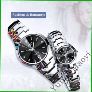 Fashion Couple Watch Calendar Watch Ladies Mens Watch Waterproof Ultra-thin Quartz Luminous Watch Simple Student Watch