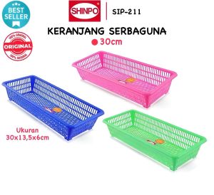 (BISA COD) PROMO Shinpo SIP-211 Keranjang Keranjang Plastik Kecil Persegi Panjang 30 CM Bakul Segi Astro Storage Kotak Penyimpanan/ Keranjang ATK / Keranjang Multifungsi / Keranjang Penyimpanan