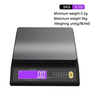 5kg/10kg Rechargeable Electronic Kitchen Scale Stainless Steel fully Waterproof Home Use LCD Digital Weighing