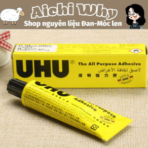 Keo dán UHU chuyên dán đồ handmade vải len sợi đa dụng trong suốt không mùi hôi không bị lem