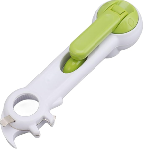 Can Opener for Jar Opener Can Bottle Wine Kitchen Multifunctional All Size in One Tool 1 Piece