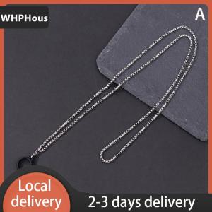 [COD] WHPHous Ship within 24 hours Anti-Lost Pen Lanyard Anti-drop Portable Metal Chain Necklace Lanyard Metal Lanyard Sling Snake Bone Chain With Rubble Ring