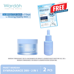 Paket Skincare Wardah Symradiance 399 Series Bonus Free Mask Mencerahkan Menjaga Skin Barrier Wajah