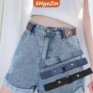[COD] SHgeZm Khóa thắt lưng miễn phí cho quần jeans không có khóa căng đàn hồi vành đai thắt lưng cho Phụ nữ nam giới không có rắc rối vành đai