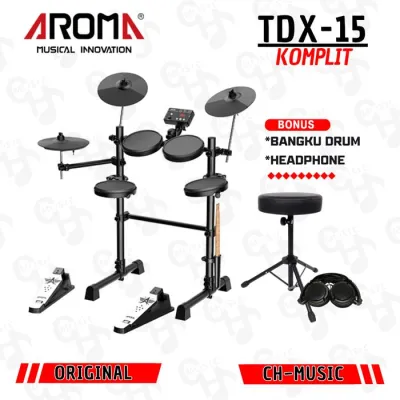 Aroma TDX15 TDX 15 Digital Drum Elektrik Paket - STANDART INSTANT