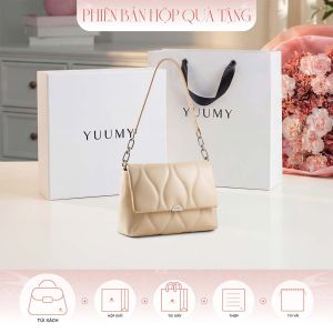 Bộ hộp quà YUUMY (Túi đeo vai nữ YUUMY YN353 + Hộp quà YHQ3T + Túi giấy YTG3T + Túi rút BVR3838 + Thiệp cảm ơn YBT1)