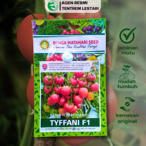 Benih Unggul Tomat Hibrida TYFFANI F1 50 Biji Cap Bunga Matahari Produksi Tinggi & Tahan Virus