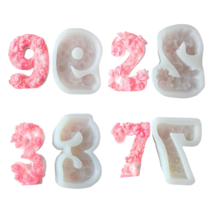 Heat Resistant Birthday Mould Set Silicone Reusable Number for Customes Craft Easy Cleaning Designs