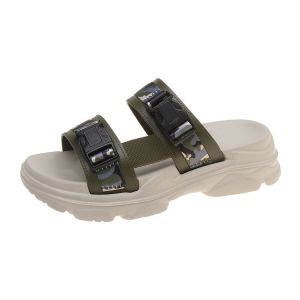 [Free Shipping] Plus-Size Summer New Versatile Thick-Soled Wedge Strap Roman Sandals For Women Platform Beach Slip-On Sandals For Women