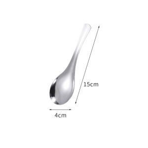 High Quality Tableware 304 Stainless Steel Spoon Food Grade Dinner Spoon Table Spoon Dessert Spoon Set Reusable Dinnerware Easy to Clean