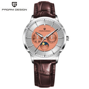 Pagani Design 2025 New Original 40mm Fashion Mens Quartz Watch Moon Phase Luminous Date 100m Waterproof Sapphire Glass Stainless Steel Mens Watch PD-1795