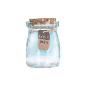 1PC 200ML Small Lucky Star Glass Bottle Cork Pudding Gift Wish Yogurt Milk Party Supplies Bottles Candle Jar Glass Jars and Lids