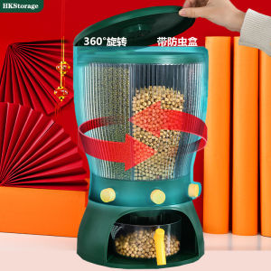 HKStorage Thùng Gạo Xoay 10KG Hộp Đựng Cơm 4 Phần Hộp Đựng Thực Phẩm Kín Chống Ẩm Chống Côn Trùng Hộp Đựng Gạo Hộp Đựng Đồ Nhà Bếp Kèm Cốc Cơm Miễn Phí