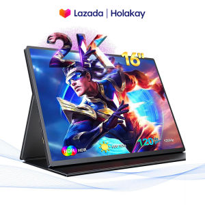 Holakay 16" 2K Portable Monitor 2560*1600 16:10 100%sRGB 500Cd/m² 120Hz Gaming Display For Xbox PS5 Switch Laptop Mac Phone