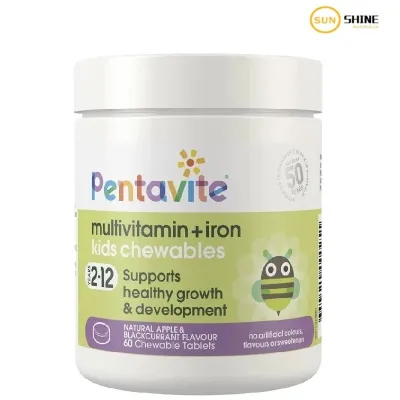 Pentavite Multivitamin + Iron Kids 60 Chewable Tablets Australia [EXP 01/2027]