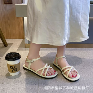 [Free Shipping] Versatile Thick-Soled Height-Increasing Sandals For Women Perfect For Summer New Fashion-Forward Casual Flat Slip-On Sandals With A Single-Strap Design