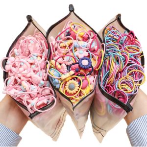 40/100/1000pcs Baby Kids Hair Band Korean Fashion Colorful Rubber Band Ponytail Hair Tie Girls Hair Accessories Headdress