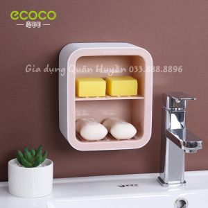 Hộp đựng xà bông ECOCO cao cấp Kệ để đồ nhà tắm đa năng kèm khay hứng nước không khoan tường mẫu mới