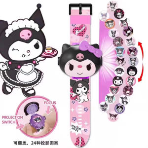 Hot Item Jam Tangan Budak 24 Image Light Projector Cartoon Design Kids Projections Watch Kuromi Frozen Melody Spiderman Gift Party