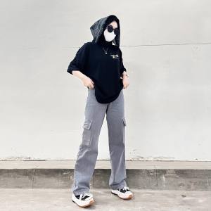Adhisti-Celana Loose Jeans Hightwaits Cargo Wanita Banyak Warna