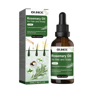 【Hot】Ouhoe Rosemary Oil Hair Growth Scalp Treatment Anti Hair Loss Nourishes Hair Root Strengthens Hair Repairs Improves Dry Hair Prevent Baldness Dense Smooth Silky Thickening Hair Care 50ml