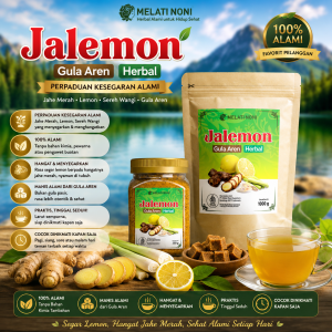 Minuman Jahe Merah Lemon Sereh Gula Aren Bubuk Murni Tradisional Herbal Melati Noni Original 1Kg
