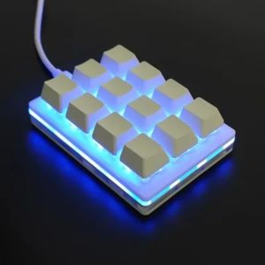 2.4G Wireless Macropad Macro Mechanical Keyboard Custom RGB Mini 2 Knob 12 Keys Programmable Switch DIY Hot Swap Designer Office