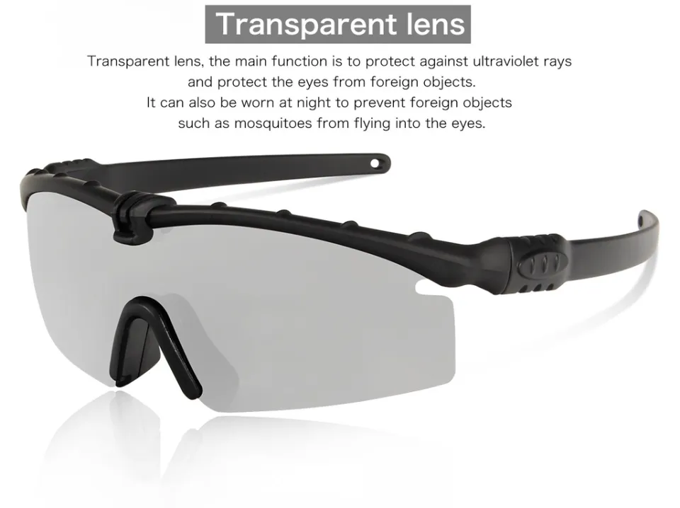 Men Women Army BALLISTIC Protection Military Glasses Paintball