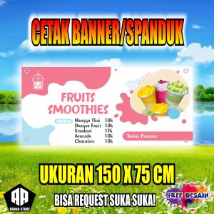 Cetak Banner Cetak Spanduk FRUITS SMOOTHIES REQUEST.