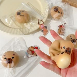 Capybara Mochi Toy Stress Relief Funny Animal Squeeze Toy Soft Cute Capybara Shape Squeeze Ball Birthday Gift for Kids