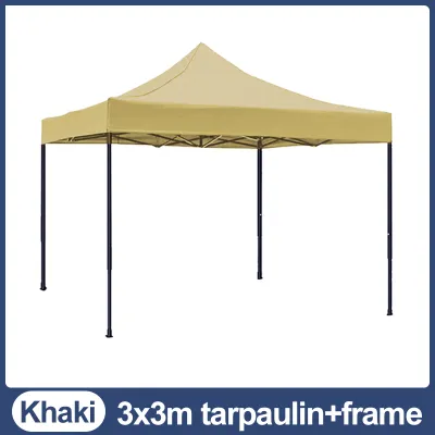 3x4.5m Retractable Tent Heavy-duty Foldable Outdoor Waterproof Tent for Car/Stalling/Camping