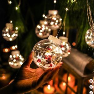 ANGY  10pcs Santa Claus LED Curtain String Light Snowman Romance Christmas Decorations New Year Christmas Tree Outdoor Light Home