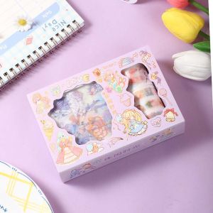 {SG Local} Cartoon Washi Tape And Sticker Set Glitter Style 6 Design To Collect For Birthday & Festival Childrens Day Gift