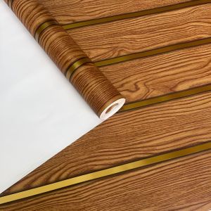 3M Wallpaper Wood 3D Design Self-adhesive Waterproof PVC Wall Decorative Sticker