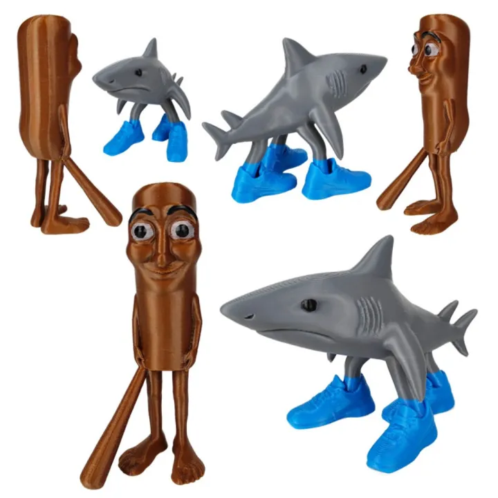 BANZU Tượng cá mập Hình Tungtungsahur Trang trí bàn làm việc Búp bê hài ...