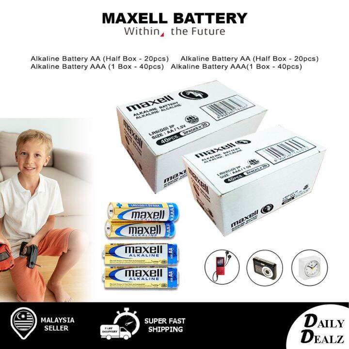 Maxell Alkaline Aa Aaa Battery Box Pcs Original Lazada