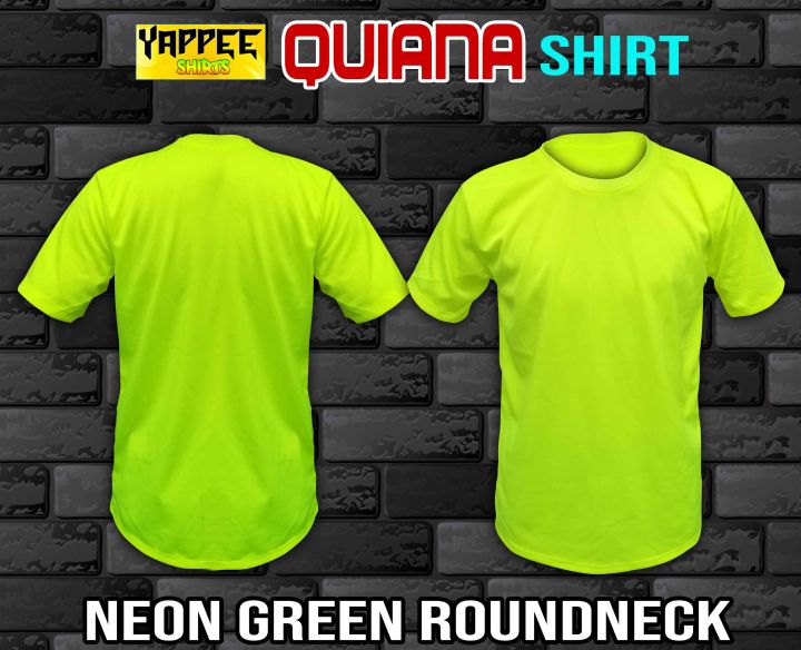 Yappee TRIFIT Neon Green Activewear Tshirt Casual Roundneck Tshirt - Technical View