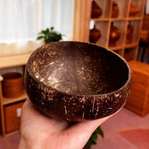 NOBLELUX Reusable Coconut Bowls Wooden Salad Bowl Eating Tableware Serving Dishes Breakfast