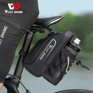 WEST BIKING Bicycle Rear Seat Bag Water Bottle Tail Bag MTB Road Water Bottle Pocket Bike Bottle Holder Saddle Bag Quick Release Bicycle Bag Bicycle Accessories