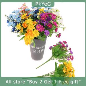 [COD] PkYeG KITCHEN 1 Bouquet 7 Branch 28 Head Daisy Artificial Flower Wedding Holding Flowers Decor