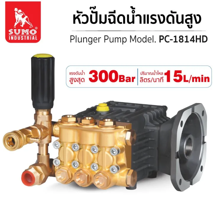 หัวปั๊มแรงดันสูง Model PC-1814HD 300 บาร์ สำหรับงานหนัก