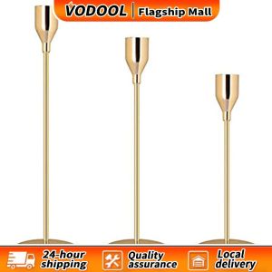 【Fast delivery】 European Inspired Flameless Candle Holder Small Candle Stand for Festive and Everyday Decor