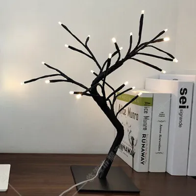 valentines day gift decoration items led decorative Rose tree table light Fairy lights for room decorations usb desk lamp INS Flower cherry blossom ball light for bedroom with usb plug AA battery operated remote control