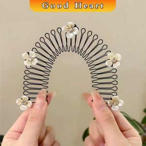 J.D. หวีสับผม ลายดอกไม้ และไม่มีรอยต่อ ระดับไฮเอนด์ เก็บผมเร็ว Hair Accessories